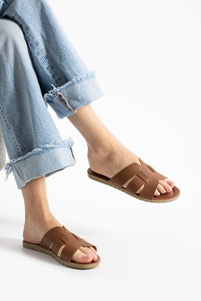 Moda Devrin Γυναικείες παντόφλες Taba Spider Ανοιχτές παντόφλες εξωτερικού χώρου και σπιτιού