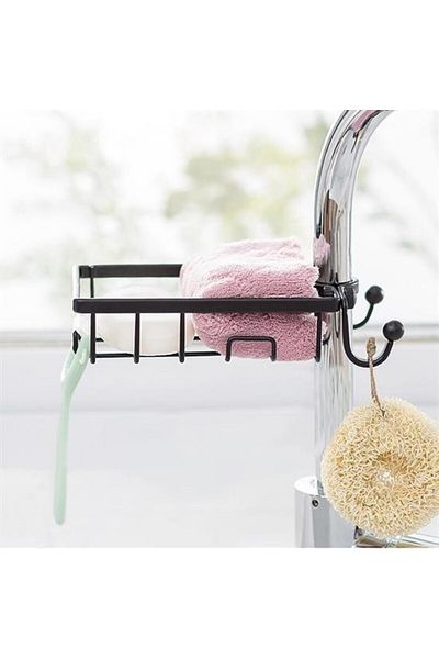 Buffer ®   Stainless Steel Kitchen Bathroom Faucet Fixable Soap Holder
