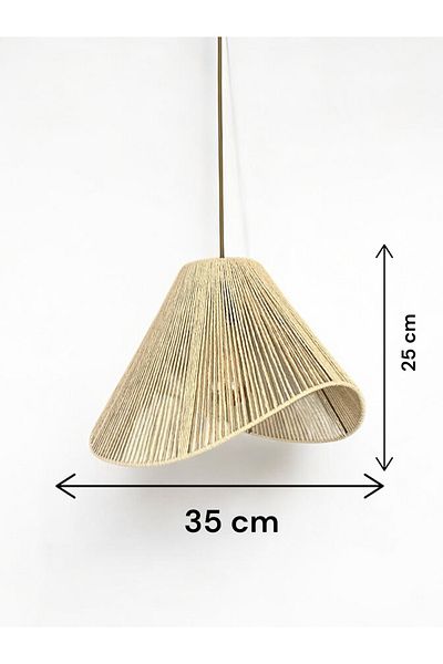 KorFam Wicker Handmade Bohemian Asymmetrical Shaped Rustic Chandelier