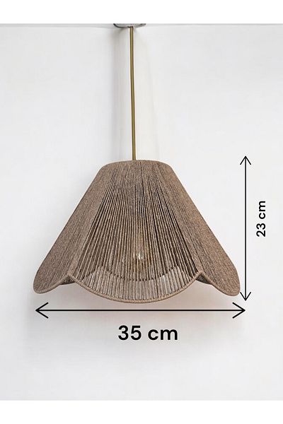 KorFam Bohemian Floral Pattern Rustic Chandelier - Wicker Handmade, Living Room, Baby and Children's Room Bed