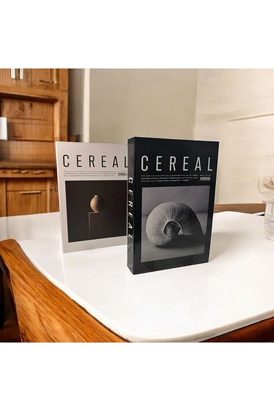 NARİBA Cereal Snail/Vase 2 Pieces Decorative Book Box Set