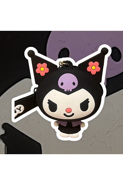 mon chemin Kuromi a Quality Black Mini Wallet - Keychain Charm