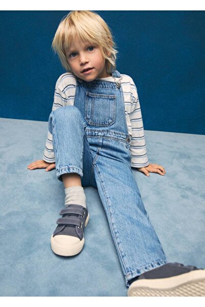 MANGO Baby Pamuklu çizgili tişört