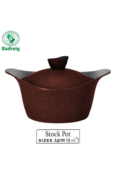 badreig LAHOYA CERAMIC COATED Pot With Lid 24Cm 4.2L Red Aluminum  Marble Nonstick Coating |Made in Saudi
