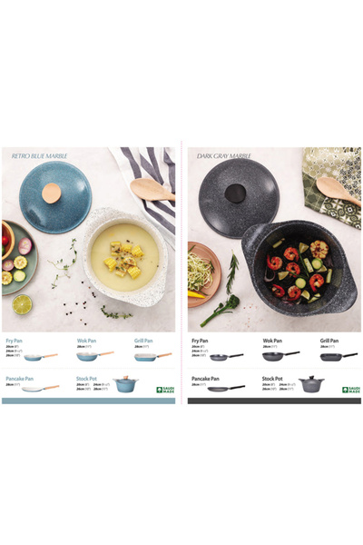 badreig LAHOYA CERAMIC COATED Pot With Lid 26Cm 5.4L Pink Aluminum Marble Nonstick Coating |Made in Saudi