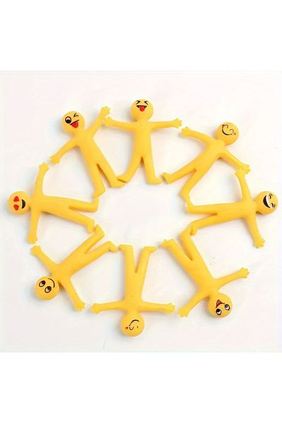 Game Soft Rubber Flexible Stress Toy - 8 Pieces