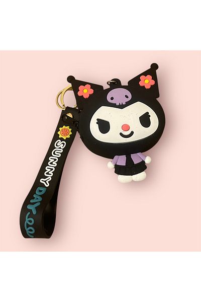 mon chemin Kuromi a Quality Black Mini Wallet - Keychain Charm