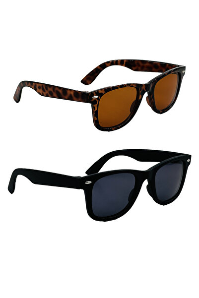 PROTCO نظارات شمسية للجنسين للنساء والرجال Uv 400 بنمط الفهد وطويلة سوداء مجم...