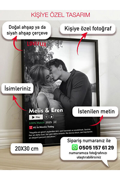Hediye360 Sevgililer günü hediyesi, Netflix tablo, Kişiye özel hediye, doğum ...