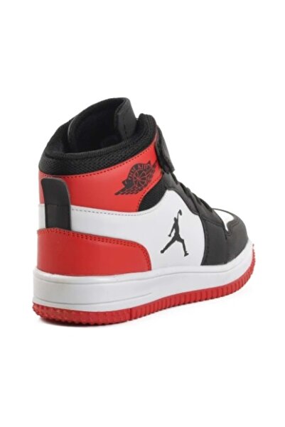 KOCAMANLAR Cool Glaxy Dlouhé pekingské vysoké dětské sportovní boty BÍLO-ČERVENÉ