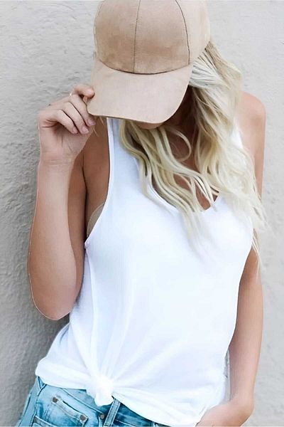 Trenderrs Καπέλο Unisex Suede ρυθμιζόμενο καπέλο μπέιζμπολ