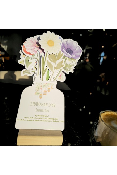 MirayDesign ÇİÇEK TEMALI 2025 RAMAZAN TAKVİMİ /MASA TAKVİMİ