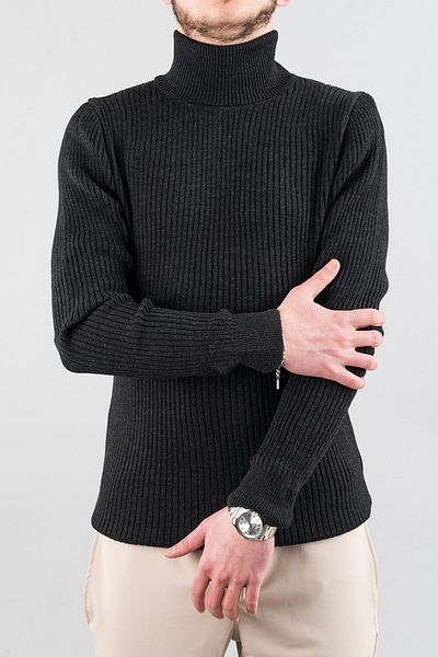 bombe Pulover cu gât din bumbac, slim fit, pentru bărbați