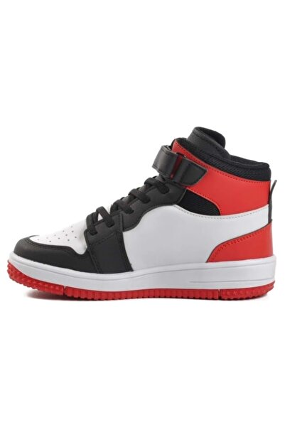 KOCAMANLAR Cool Glaxy Dlouhé pekingské vysoké dětské sportovní boty BÍLO-ČERVENÉ