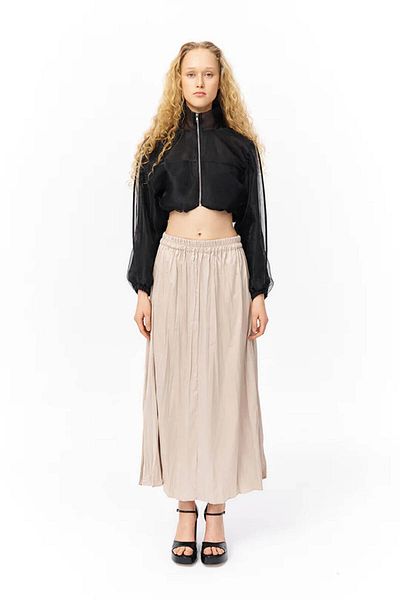 Quzu Beige Women's Skirt Etk00016 Beige Women's Skirt Etk00016