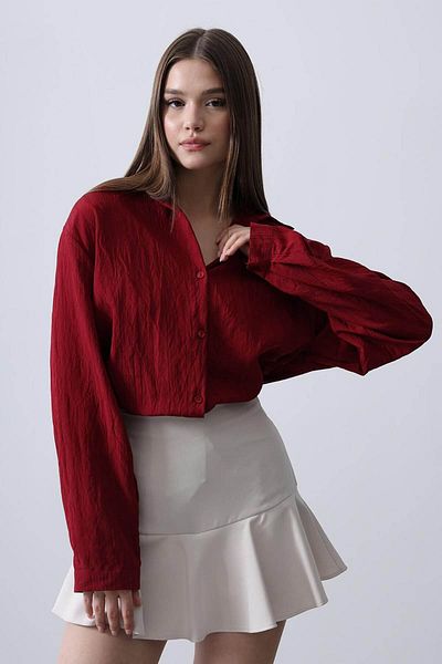 trender Burgundy Women's Shirt 34371