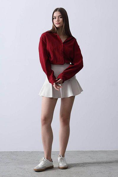 trender Burgundy Women's Shirt 34371