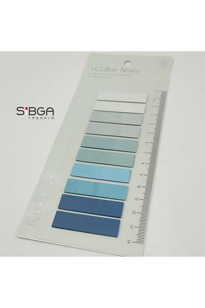 sibga tasarım Transparent Colored Post-It Note Paper - 200 Sheets Bookmark Sticker
