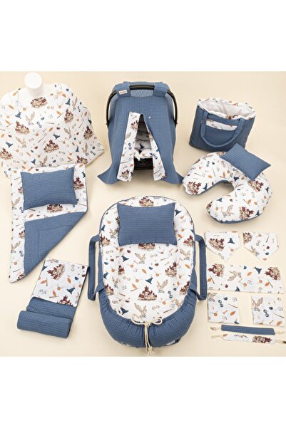 Yunikobaby مجموعة هاري على شكل قرص العسل النيلي مكونة من 18 قطعة على الوجهين