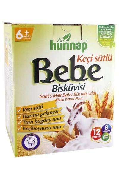 Genel Markalar Hunnap Bebe Bisküvisi 400 Gr Kecı Sutlu Keçi Sütlü 400 Gr Kate...