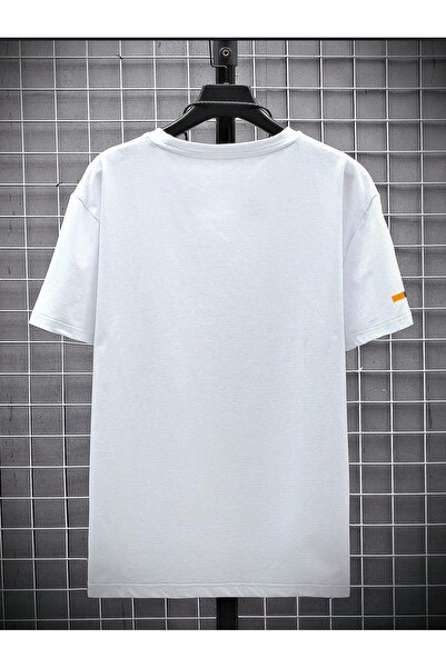 DESCARTES Ανδρικό μπλουζάκι Los Angeles με στάμπα oversize με λεπτομέρεια στάμπας στη γραμμή του μανικιού