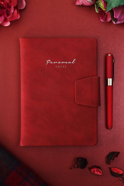 Victoria's Journals دفتر جيب مغناطيسي بغطاء صلب من Vj مقاس 14 × 20 سم 96 صفحة. 80 جرام. مخطط