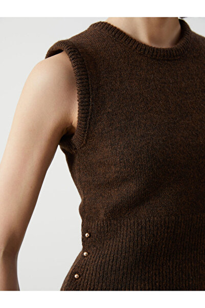 LC Waikiki Brown Crew Neck Women's Knitwear Sweater