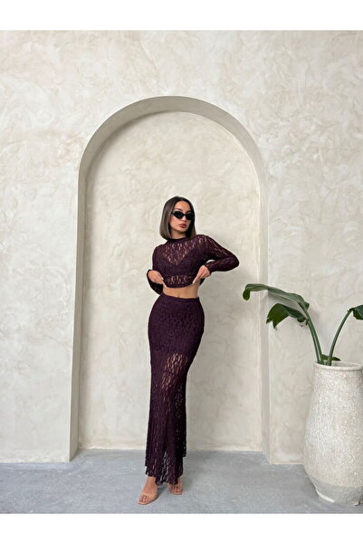 Lady Pixie Women's Lace Blouse Skirt Set