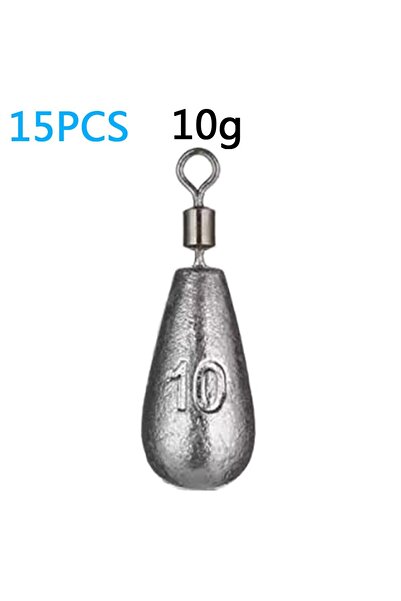 Choice 10 جرام دروب شوت 15 قطعة دروب شوت 15 قطعة/مجموعة ثقالة وزن الصيد 3.5 ج...