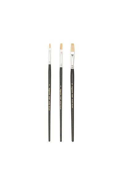 Bigpoint 358F Series - Set of 3 Natural White Bristle Brushes