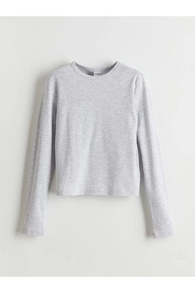 LC Waikiki Lcw Kids Gray Crew Neck Girls T-Shirt