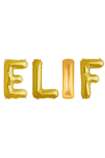 ikm balon 40 cm Helium Foil Balloon - Custom Name Written, Gold Color