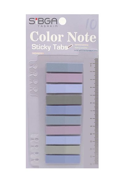 sibga tasarım Transparent Colored Post-It Note Paper - 200 Sheets Bookmark Sticker