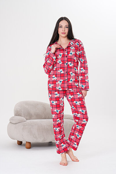 Arvin Pijama Pamut gombos ing galléros pizsama szett karakternyomattal