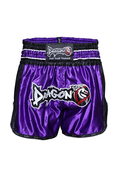 Dragondo MT3075 Retro NEO Muaythai Şortu Mor Muay Thai Şort