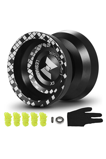 Choice كرة يويو احترافية سوداء من سبائك الألومنيوم مستجيبة مع محمل غير مستجيب...