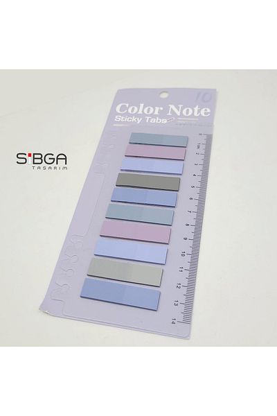sibga tasarım Transparent Colored Post-It Note Paper - 200 Sheets Bookmark Sticker