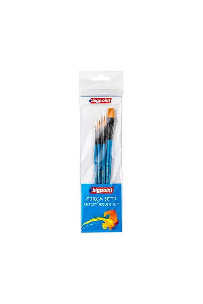 Bigpoint 111 & 210F Series - Set of 4 Synthetic Bristle Brushes with Round and Cut Tip