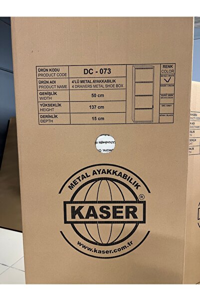 KASER 4’lü metal ayakkabılık, kapı önü ayakkabılık, gri ayakkabılık,