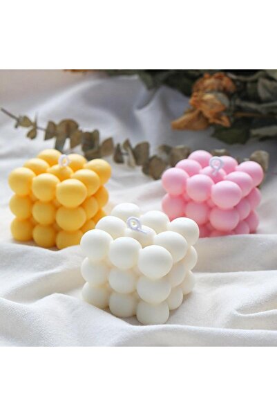 2’li bubble naturel soya wax kahverengi vanilya kokulu mum