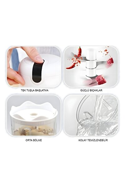 efmues Şarjlı Blender mini taşınabilir gıda doğrayıcı şarjlı rondo