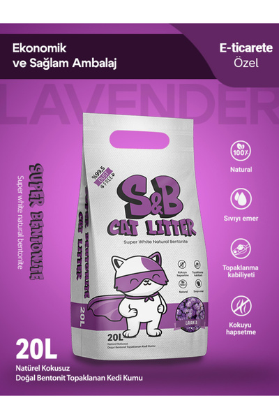 Friends S&B Super Bentonite 20 Litre Lavantalı Topaklaşan Kedi Kumu