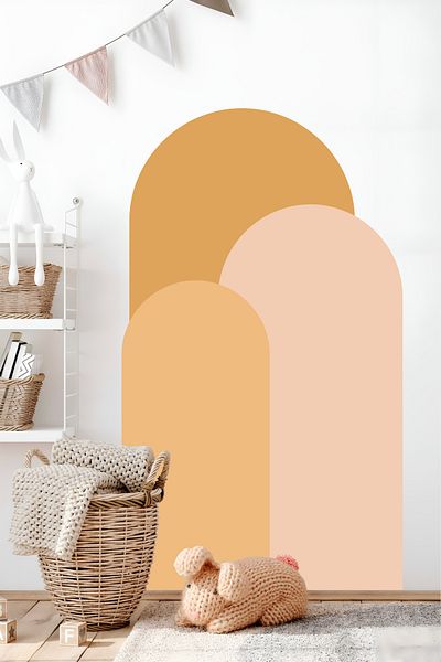 Grafikup Αυτοκόλλητο τοίχου Bohemian Oval - Αυτοκόλλητο τοίχου Boho 3 τεμαχίων