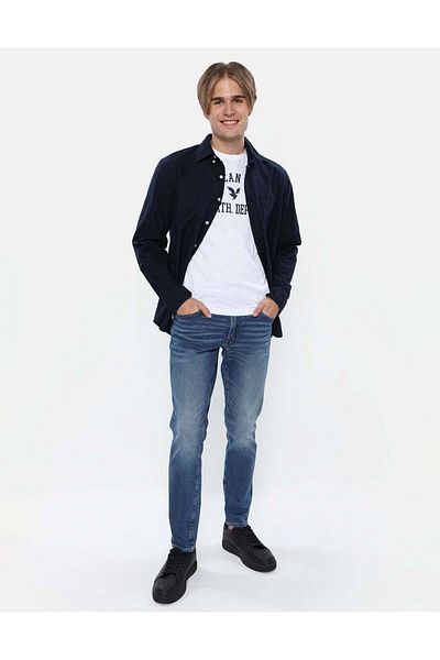 AMERICAN EAGLE قميص AE Everyday Oxford بأزرار