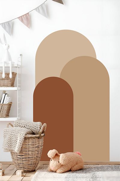 Grafikup Αυτοκόλλητο τοίχου Bohemian Oval - Αυτοκόλλητο τοίχου Boho 3 τεμαχίων
