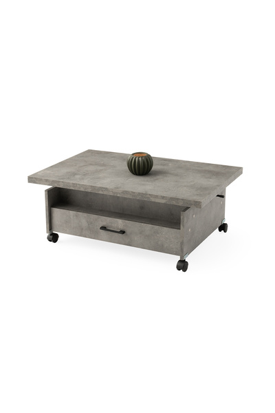 Viento Mobilya Kademeli Mekanizmalı Orta Sehpa Açılır Retro Gümüş Desenli Tek...