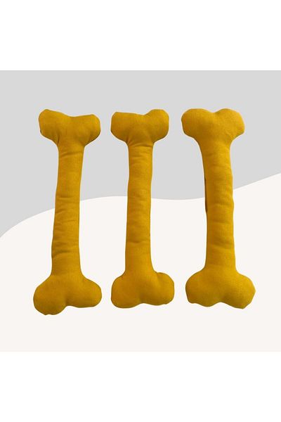 Miçikopet Soft Bone Shaped Toy for Dogs 25cm Yellow