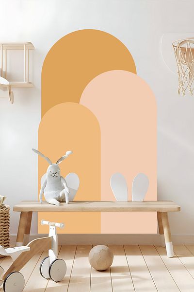 Grafikup Αυτοκόλλητο τοίχου Bohemian Oval - Αυτοκόλλητο τοίχου Boho 3 τεμαχίων
