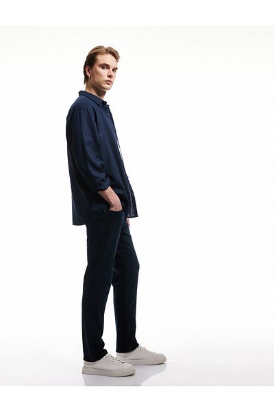 Koton Βαμβακερό Παντελόνι Jean με Κανονική Μέση Straight Fit - Mark Jean