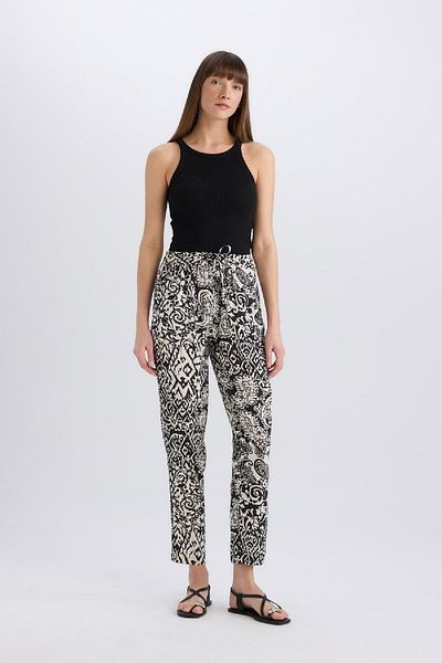 DeFacto Flexible Harem Pattern Viscose Pants with High Waist Pockets - I3709Az25Sm